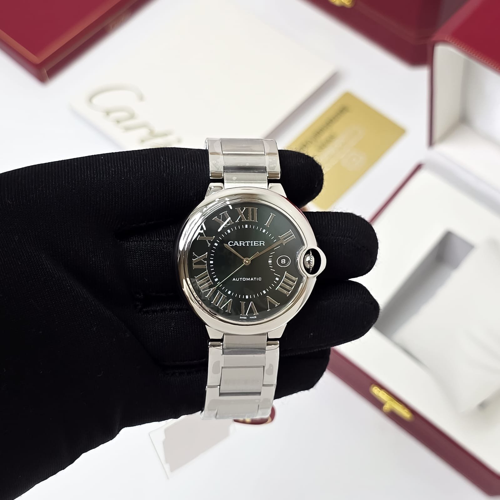 Cartier Ballon Bleu Wsbb0071 Green Semi Swiss Af Factory