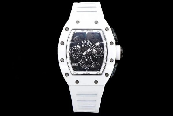 Richard Mille RM 011 White Strap White Dial With Openwork Face