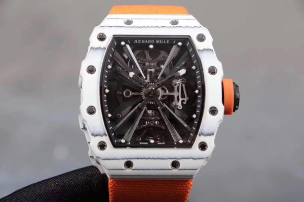 Richard Mille Super Clone RM 12-01 Orange Fabric Cloth Material Strap