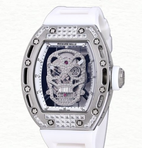 Richard Mille RM 052 Super Clone Automatic Men Rubber Band Watch Stainless Steel