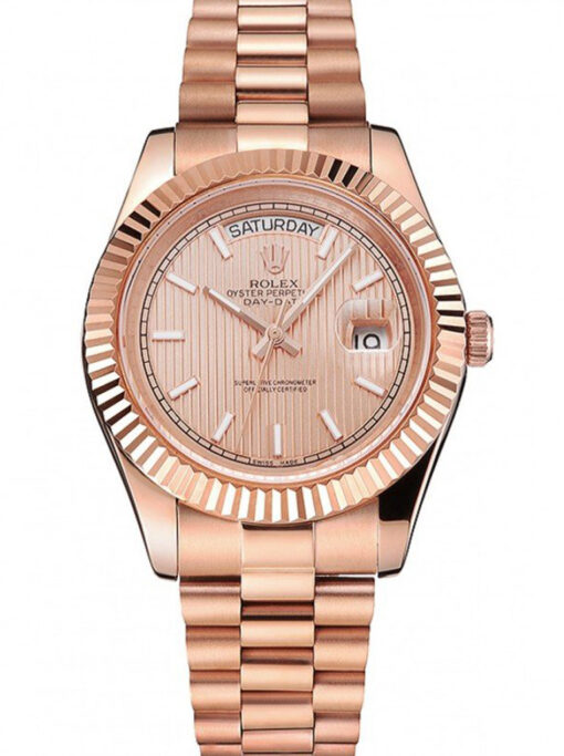 Rolex Day-Date 41mm Rose-Gold Dial REP016823 Super Clone